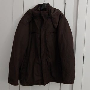 RAINFOREST mens brown 3-in-1 down jacket XL